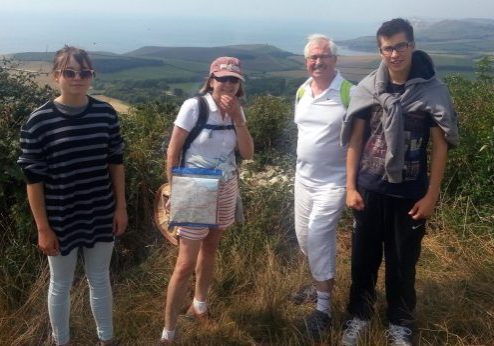 The Woodward family on a hiking holiday