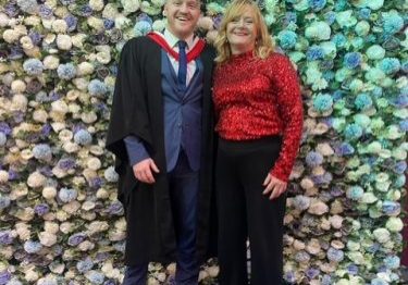 Mother and son on his graduation day