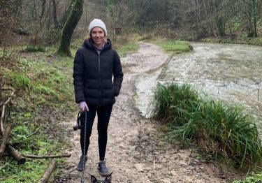 Female out walking her day