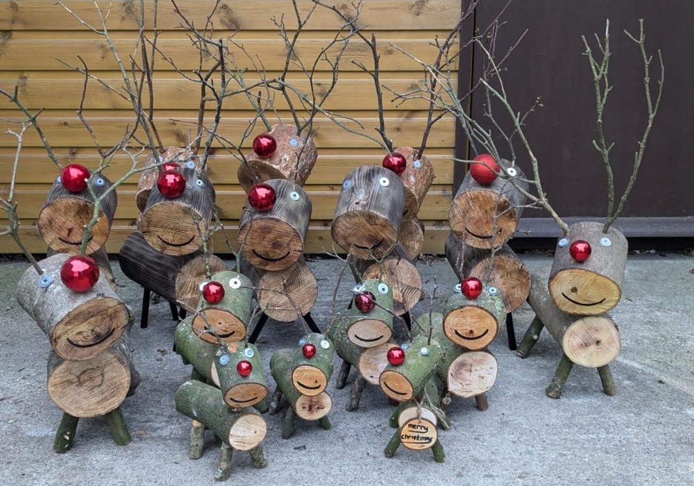 Reindeer 1 Wooden reindeers made by Ian Smith