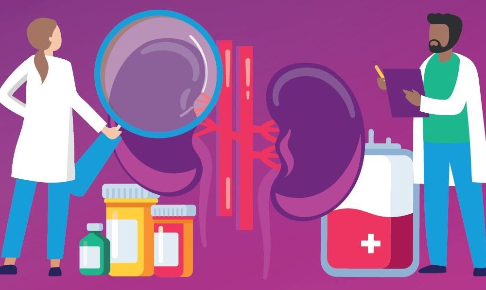 Illustration of two researchers