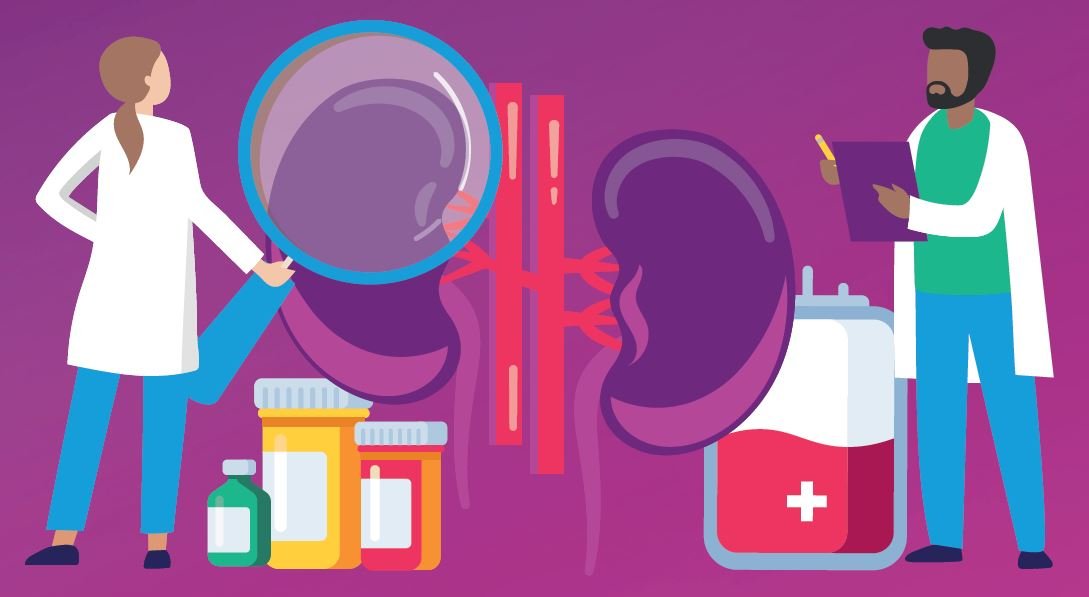 Illustration of two researchers