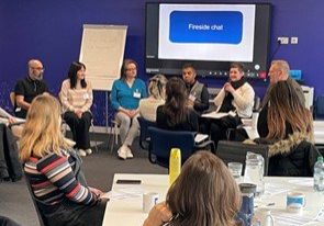 A group of people at a workshop